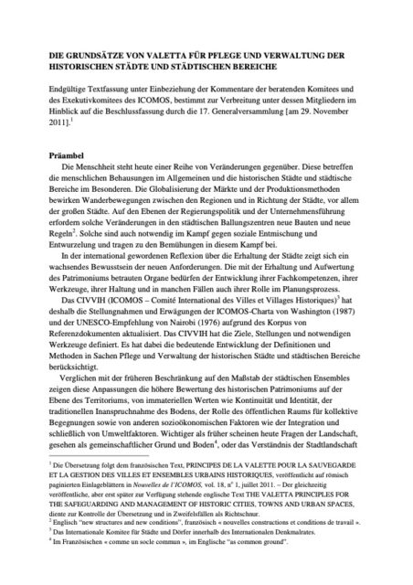 Valetta Principles / Dublin Principles (2011)